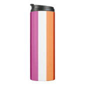 LGBTQ+ Lesbische Vlag Stripes Pride - Thermosbeker (Geroteerd rechts)