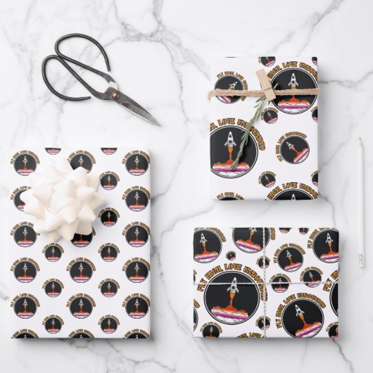 LGBTQ Lesbische Vlag, Vlieg Hoog, Liefde Onbegrens Inpakpapier Vel (Voorkant)