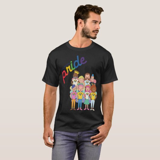 LGBTQ LGBT Rainbow Biseual 60e verjaardag T-shirt (Voorkant volledig)
