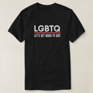 LGBTQ: LGBTQ laat ons de anti-Joe Biden Funny stop T-shirt