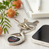 LGBTQ (LGBTQ, Levend en Proud) Sleutelhanger (Zijkant)