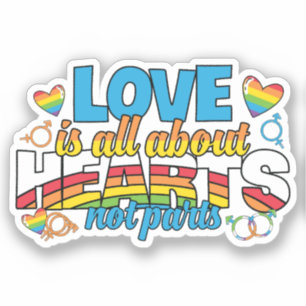 LGBTQ - Liefde draait om harten Sticker