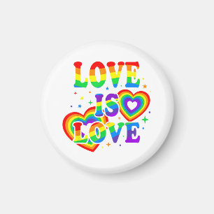 LGBTQ Liefde is Liefde Gay Pride LGBT Regenboogvla Magneet