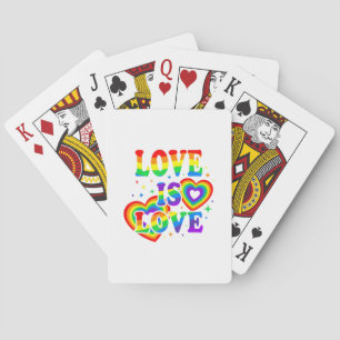 LGBTQ Liefde is Liefde Gay Pride LGBT Regenboogvla Pokerkaarten