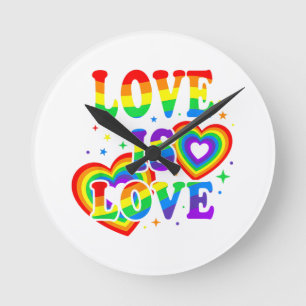 LGBTQ Liefde is Liefde Gay Pride LGBT Regenboogvla Ronde Klok
