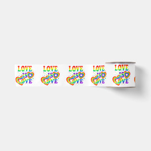 LGBTQ Liefde is Liefde Gay Pride LGBT Regenboogvla Satijnen Lint