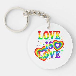 LGBTQ Liefde is Liefde Gay Pride LGBT Regenboogvla Sleutelhanger