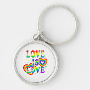 LGBTQ Liefde is Liefde Gay Pride LGBT Regenboogvla Sleutelhanger