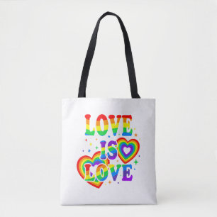 LGBTQ Liefde is Liefde Gay Pride LGBT Regenboogvla Tote Bag