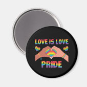 LGBTQ - Liefde is liefde - Trots Magneet (Voorkant / Achterkant)