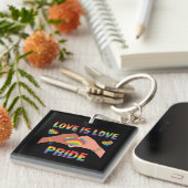 LGBTQ - Liefde is liefde - Trots Sleutelhanger (Voorkant Rechts)