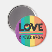 LGBTQ-liefde is nooit verkeerd. Magneet (Voorkant / Achterkant)
