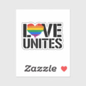LGBTQ-LIEFDE VERENIGT STICKER (Vel)