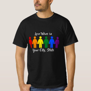 LGBTQ+ Liefde Wint Regenboogvlag Mensen T-shirt