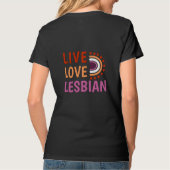 LGBTQ+ live liefde lesbisch vieren boho regenboog T-shirt (Achterkant)