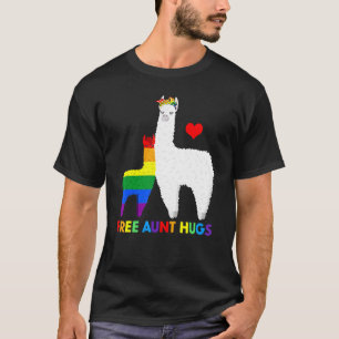 Lgbtq Llama Free tante Hugs Proud Ally Rainbow Fla T-shirt