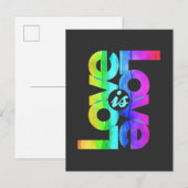 LGBTQ Love is Love Aankondigingskaart (Voorkant / Achterkant)