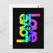 LGBTQ Love is Love Briefkaart (Voorkant / Achterkant)
