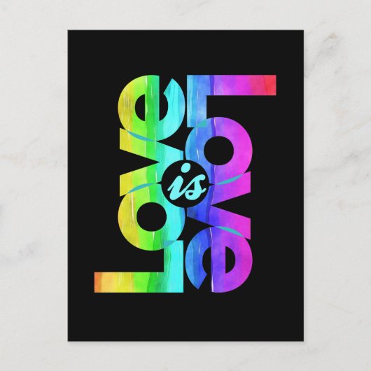 LGBTQ Love is Love Briefkaart (Voorkant)