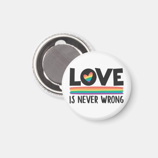 LGBTQ Love is nooit verkeerd: regenboogpride maand Magneet (Voorkant / Achterkant)