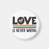 LGBTQ Love is nooit verkeerd: regenboogpride maand Magneet (Voorkant)