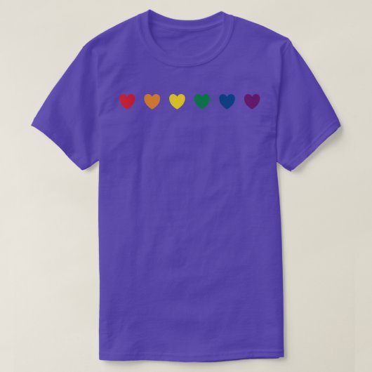 LGBTQ+ Love Pride Hearts  T-shirt (Design voorkant)