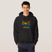 LGBTQ Love Wins Gay Pride LGBT Ally Skeleton Rainb Hoodie (Voorkant volledig)