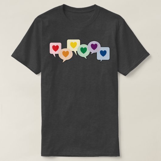 Lgbtq Maand Love Pride Heart Bubbles T-shirt (Design voorkant)