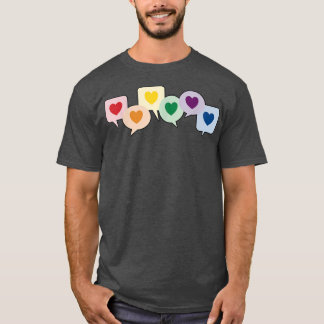 Lgbtq Maand Love Pride Heart Bubbles T-shirt