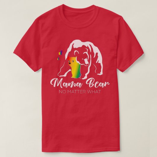 LGBTQ mam steunt LGBT Mama Pride Beer T-shirt (Design voorkant)