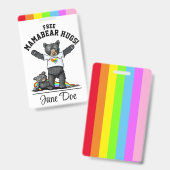 LGBTQ+ Mama Beer HUGS ID Badge (Voor- en achterkant)