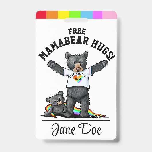 LGBTQ+ Mama Beer HUGS ID Badge (Voorzijde)