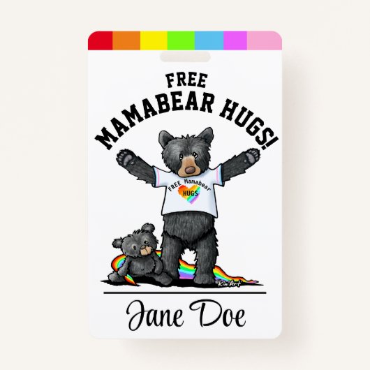 LGBTQ+ Mama Beer HUGS ID Badge (Voorkant)