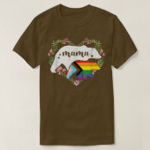 LGBTQ Mama Beer Progress Pride Flag Gay Equal Righ T-shirt (Design voorkant)