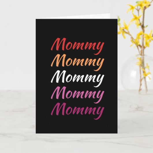 LGBTQ mama Lesbian Pride Mam Moederdag Kaart (Gele Bloem)