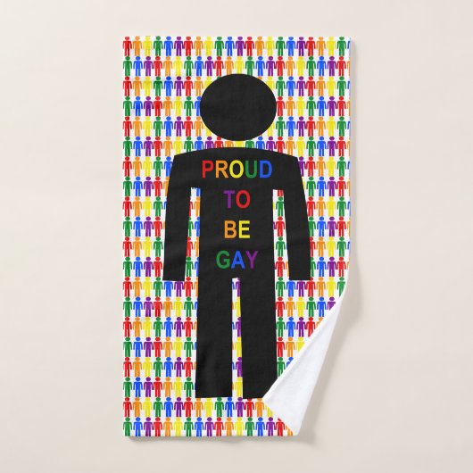 LGBTQ-Man Silhouette en RegenboogMannen Bad Handdoek (Handdoek)