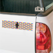 LGBTQ-Man Silhouette en RegenboogMannen Bumpersticker (Op Truck)