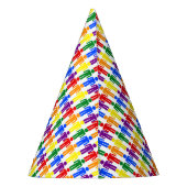 LGBTQ-Man Silhouette en RegenboogMannen Feesthoedjes (Achterkant)