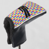 LGBTQ-Man Silhouette en RegenboogMannen Golfheadcover (3/4 voorkant)