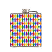 LGBTQ-Man Silhouette en RegenboogMannen Heupfles (Achterkant)