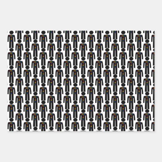 LGBTQ-Man Silhouette en RegenboogMannen Inpakpapier Vel (Voorkant 2)