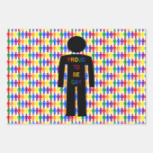 LGBTQ-Man Silhouette en RegenboogMannen Inpakpapier Vel (Voorkant)