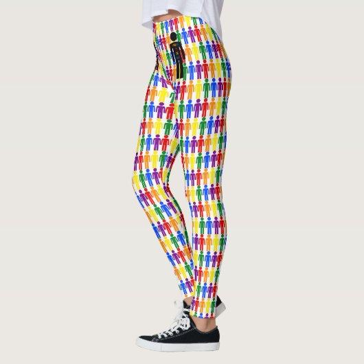 LGBTQ-Man Silhouette en RegenboogMannen Leggings (Links)