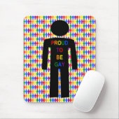LGBTQ-Man Silhouette en RegenboogMannen Muismat (Met muis)