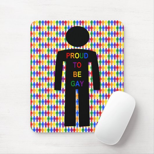 LGBTQ-Man Silhouette en RegenboogMannen Muismat (Met muis)