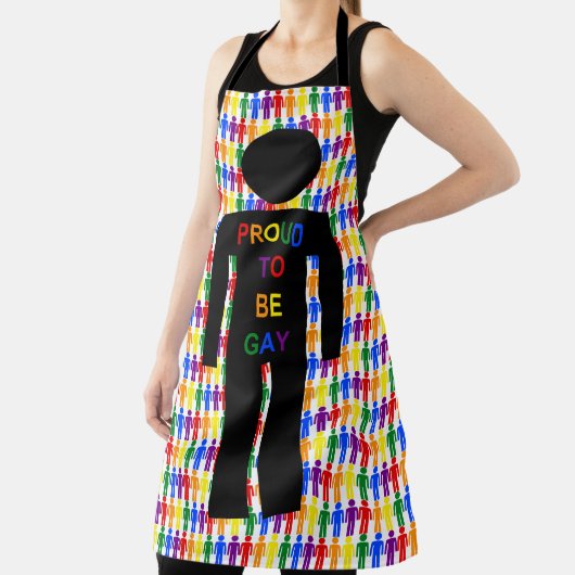 LGBTQ-Man Silhouette en RegenboogMannen Schort (Insitu)