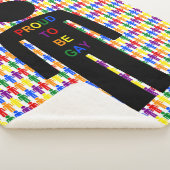 LGBTQ-Man Silhouette en RegenboogMannen Sherpa Deken (3/4)