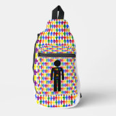 LGBTQ-Man Silhouette en RegenboogMannen Sling Bag (Voorkant)