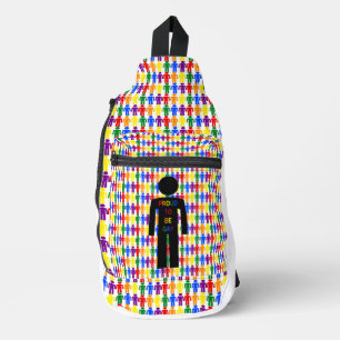 LGBTQ-Man Silhouette en RegenboogMannen Sling Bag