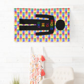 LGBTQ-Man Silhouette en RegenboogMannen Spandoek (Insitu)